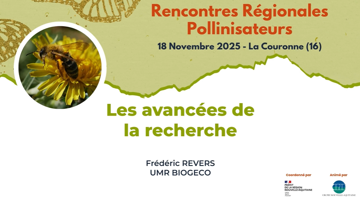 Les avancées de la recherche présentées par Frédéric Revers de l'UMR Biogéco